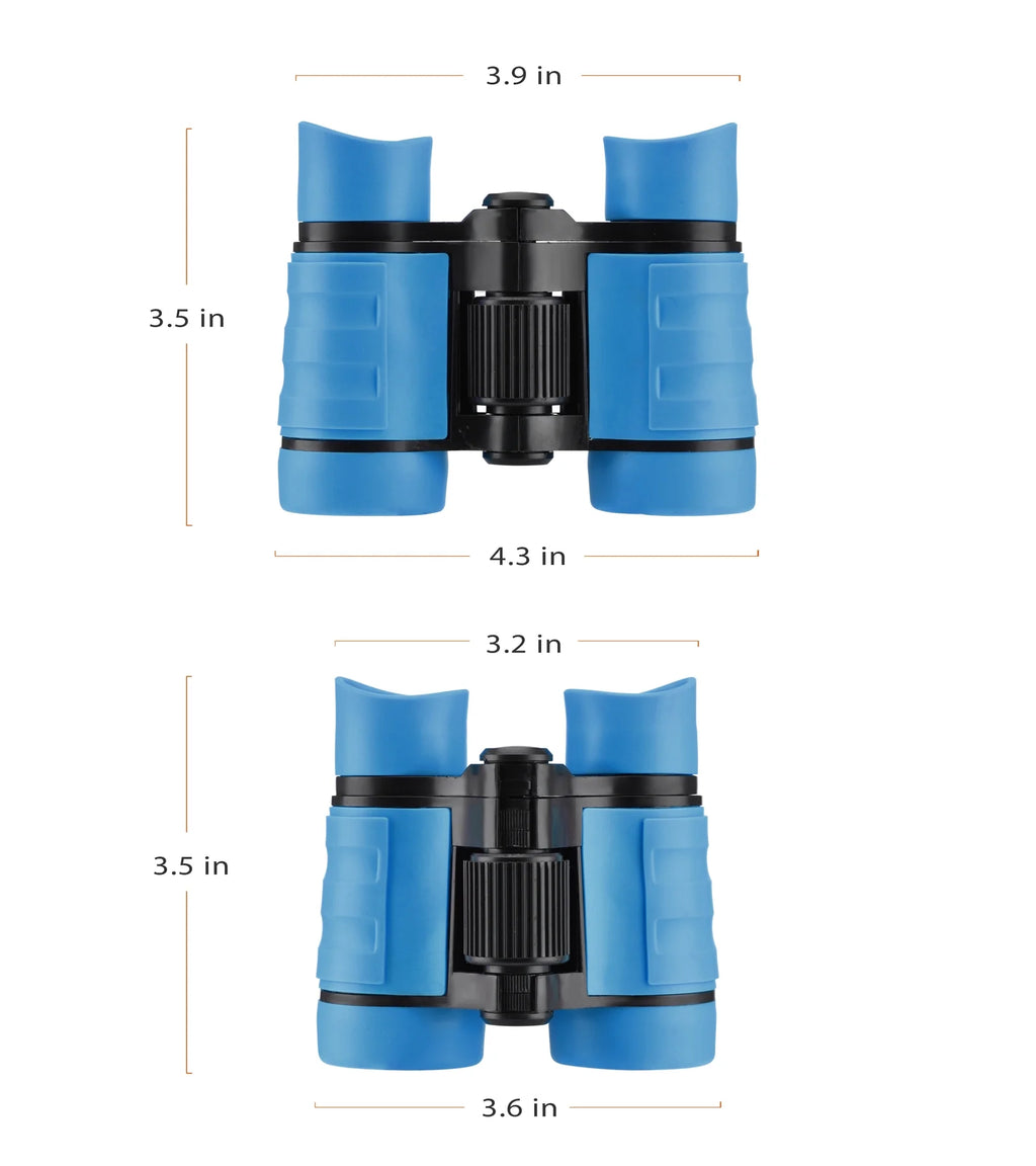 S Syxspecial Binoculars for Kids, 30 Mm with Cleaning Cloth, Blue, 1 Count