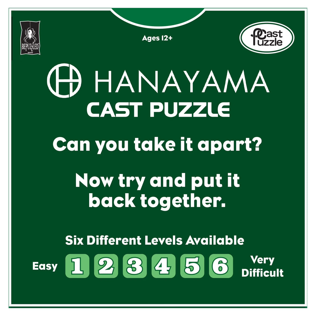 Bepuzzled | Coaster  Cast Metal Brainteaser Puzzle Mensa Rated Level 4, for Ages 12 and Up