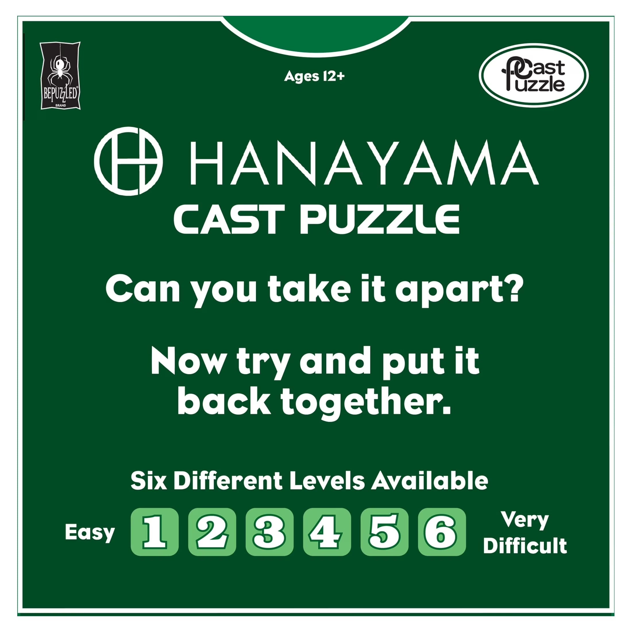 Bepuzzled | Coaster  Cast Metal Brainteaser Puzzle Mensa Rated Level 4, for Ages 12 and Up