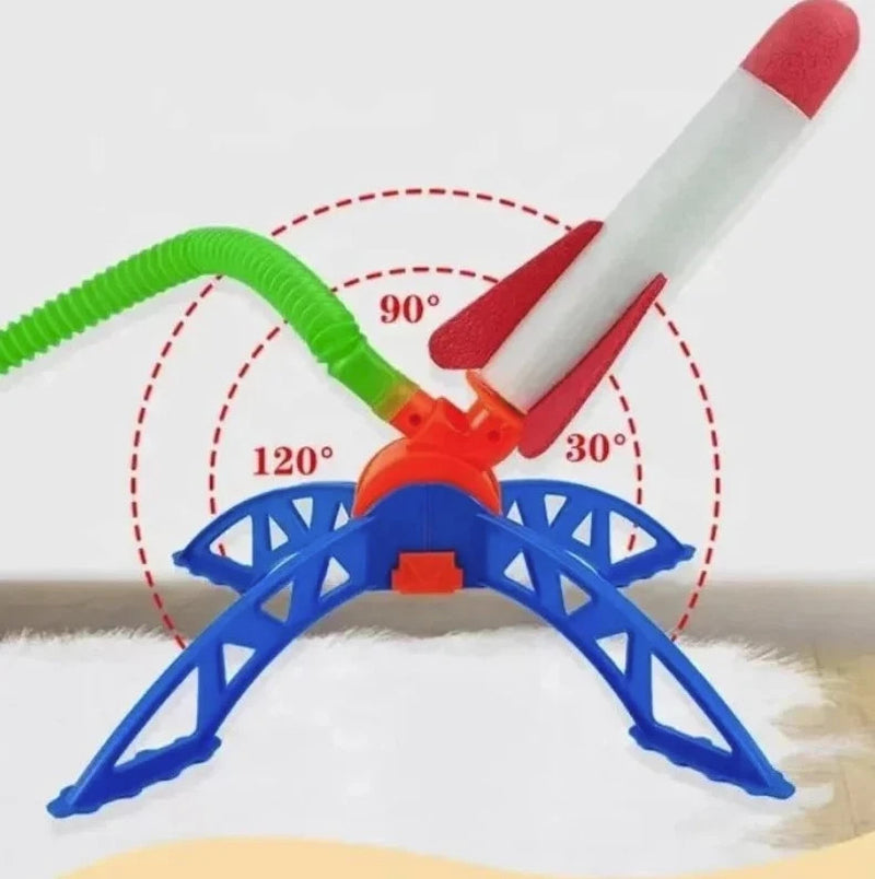 Kids Air Powered Rocket Launcher Toy Outdoor Foot Pump Soaring Rocket - NEW*