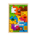 Coogam Wooden Blocks Puzzle Brain Teasers Toy Tangram Jigsaw Intelligence Colorful 3D Russian Blocks Game STEM Montessori Educational Gift for Kids