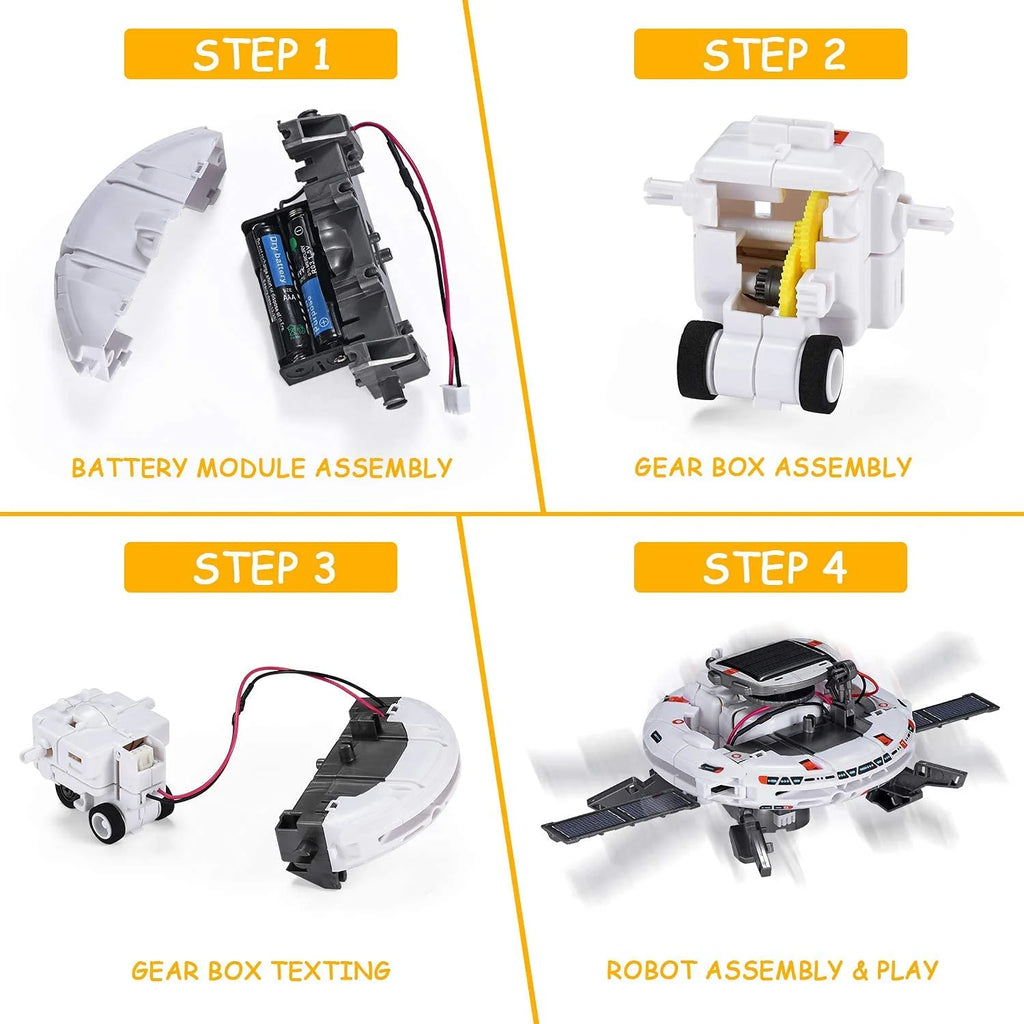 Solar Robot Toys for Kids, STEM Projects 6-In-1 Science Kits DIY Educational Building Toys, Christmas Birthday Gifts for 8+Year